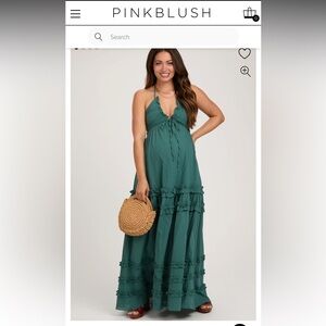 PinkBlush Deep Teal Maxi Dress